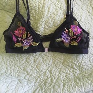 Topshop Embroidered Floral Bralette.  Size small.